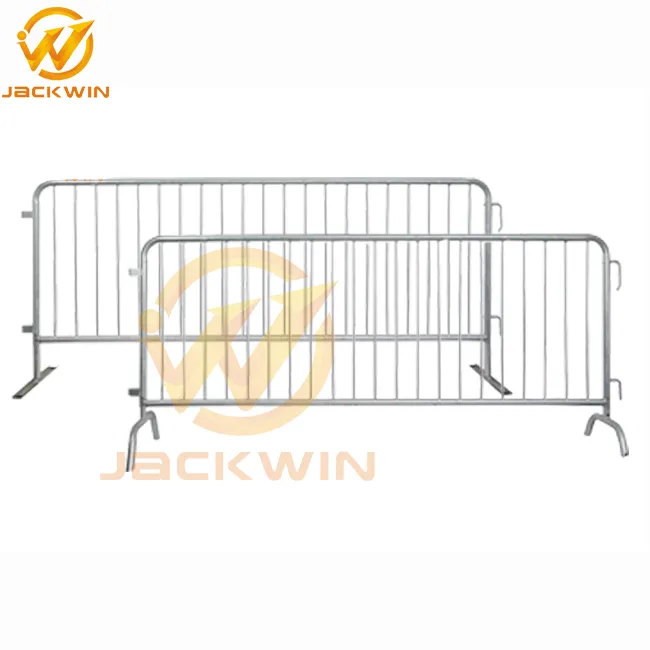 Galvanized Construction Security Crowd Control Pedestrian Iron Barrier Road Block Barrier